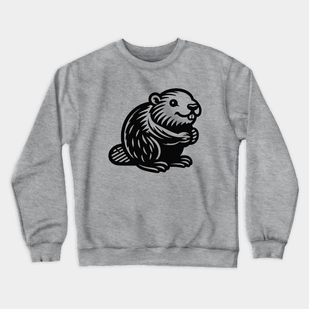 Beaver Crewneck Sweatshirt by KayBee Gift Shop